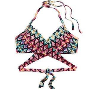 VS Swim Secret Wrap Halter - Warm Ikat Foil